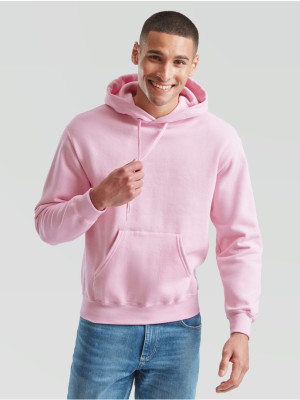 The Signature Hoodie: Kvalitná Unisex pánska Mikina s Kapucňou Bez potlače Ružová | Fruitshop
