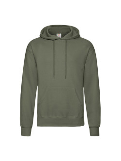 The Signature Hoodie: Kvalitná Unisex pánska Mikina s Kapucňou olivová | Fruitshop