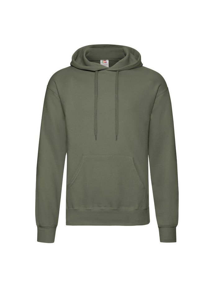 The Signature Hoodie: Kvalitná Unisex pánska Mikina s Kapucňou olivová | Fruitshop