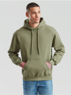 The Signature Hoodie: Kvalitná Unisex pánska Mikina s Kapucňou olivová | Fruitshop