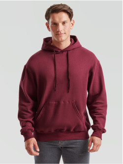 The Signature Hoodie: Kvalitná Unisex pánska Mikina s Kapucňou Bez potlače vínová | Fruitshop