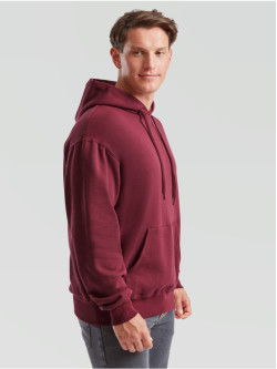 The Signature Hoodie: Kvalitná Unisex pánska Mikina s Kapucňou Bez potlače vínová | Fruitshop