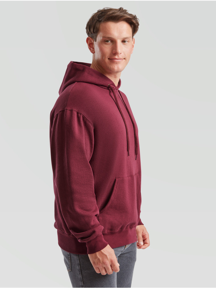 The Signature Hoodie: Kvalitná Unisex pánska Mikina s Kapucňou Bez potlače vínová | Fruitshop
