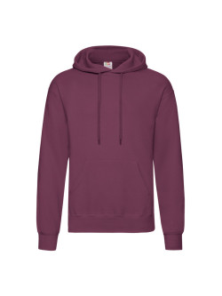The Signature Hoodie: Kvalitná Unisex pánska Mikina s Kapucňou Bez potlače vínová | Fruitshop