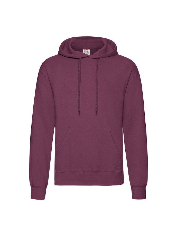 The Signature Hoodie: Kvalitná Unisex pánska Mikina s Kapucňou Bez potlače vínová | Fruitshop