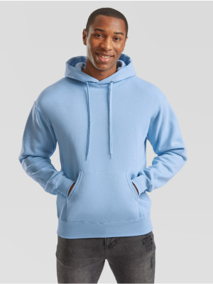 The Signature Hoodie: Kvalitná Unisex pánska Mikina s Kapucňou Bez potlače Bledomodrá | Fruitshop