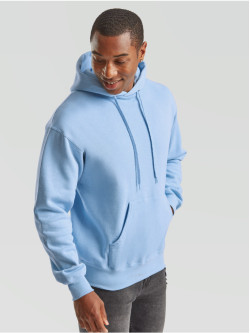 The Signature Hoodie: Kvalitná Unisex pánska Mikina s Kapucňou Bez potlače Bledomodrá | Fruitshop