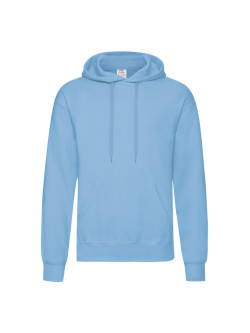 The Signature Hoodie: Kvalitná Unisex pánska Mikina s Kapucňou Bez potlače Bledomodrá | Fruitshop