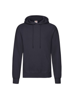 The Signature Hoodie: Kvalitná Unisex pánska Mikina s Kapucňou Bez potlače Tmavomodrá | Fruitshop