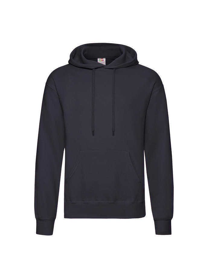 The Signature Hoodie: Kvalitná Unisex pánska Mikina s Kapucňou Bez potlače Tmavomodrá | Fruitshop