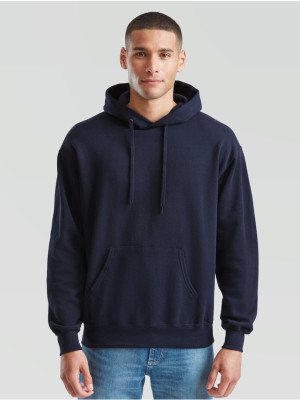 The Signature Hoodie: Kvalitná Unisex pánska Mikina s Kapucňou Bez potlače Tmavomodrá | Fruitshop