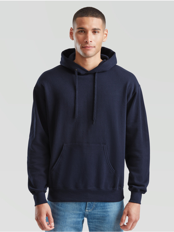 The Signature Hoodie: Kvalitná Unisex pánska Mikina s Kapucňou Bez potlače Tmavomodrá | Fruitshop