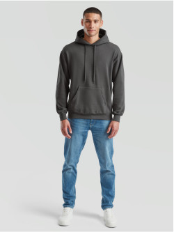 The Signature Hoodie: Kvalitná Unisex pánska Mikina s Kapucňou Bez potlače Šedá | Fruitshop