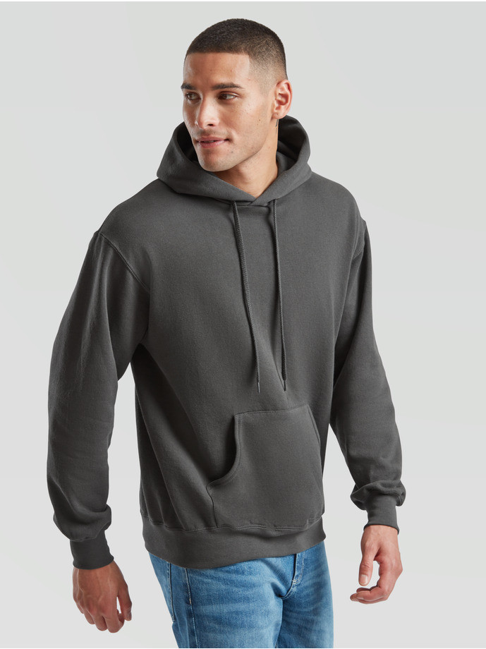 The Signature Hoodie: Kvalitná Unisex pánska Mikina s Kapucňou Bez potlače Šedá | Fruitshop