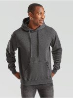 Kvalitná Unisex pánska Mikina s Kapucňou Bez potlače tmavý melír Fruit of the Loom | Fruitshop