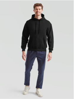 Kvalitná Unisex pánska Mikina s Kapucňou Bez potlače čierna Fruit of the Loom | Fruitshop