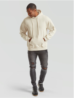 Kvalitná Unisex pánska Mikina s Kapucňou Bez potlače natural prírodná Fruit of the Loom | Fruitshop