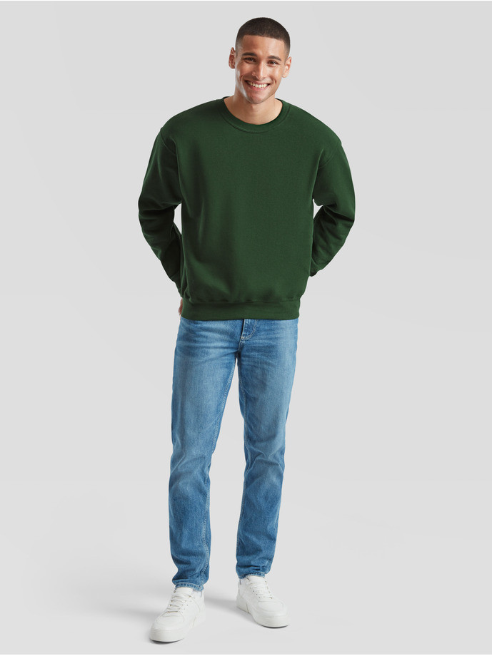 Kvalitná Unisex pánska Mikina Bez kapucne zelená 280g | Fruitshop