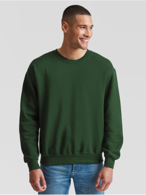 Kvalitná Unisex pánska Mikina Bez kapucne zelená 280g | Fruitshop