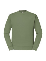 Kvalitná Unisex pánska Mikina Bez kapucne Olivová 280g | Fruitshop