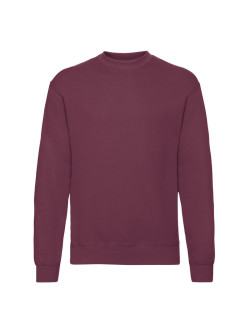 Kvalitná Unisex pánska Mikina Bez kapucne Vínová 280g | Fruitshop