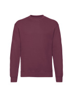 Kvalitná Unisex pánska Mikina Bez kapucne Vínová 280g | Fruitshop