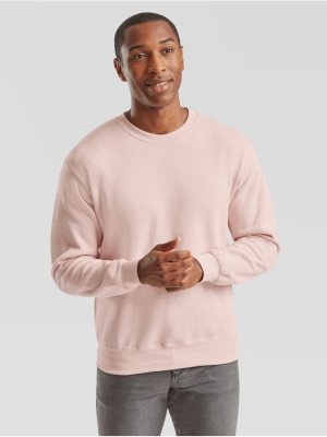 Kvalitná Unisex pánska Mikina Bez kapucne Bledoružová 280g | Fruitshop