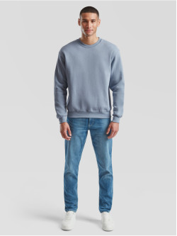 Kvalitná Unisex pánska Mikina Bez kapucne Minerálna modrá 280g | Fruitshop