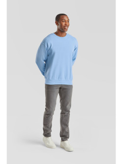 Kvalitná Unisex pánska Mikina Bez kapucne Nebeská modrá 280g | Fruitshop