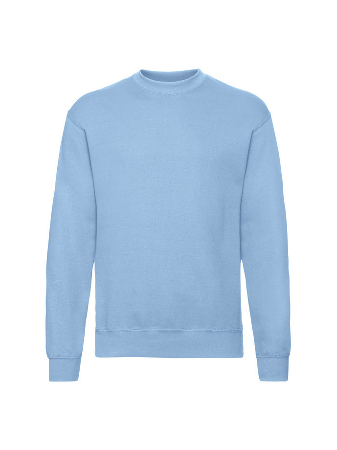 Kvalitná Unisex pánska Mikina Bez kapucne Nebeská modrá 280g | Fruitshop