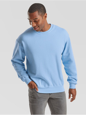 Kvalitná Unisex pánska Mikina Bez kapucne Nebeská modrá 280g | Fruitshop