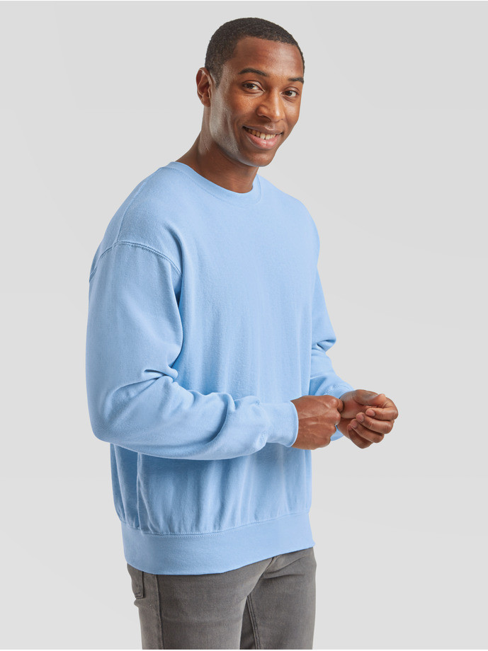 Kvalitná Unisex pánska Mikina Bez kapucne Nebeská modrá 280g | Fruitshop
