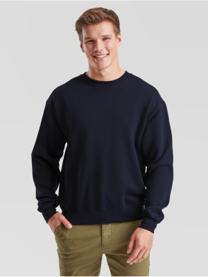 Kvalitná Unisex pánska Mikina Bez kapucne Tmavomodrá 280g | Fruitshop