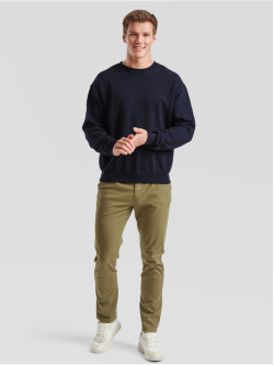 Kvalitná Unisex pánska Mikina Bez kapucne Tmavomodrá 280g | Fruitshop