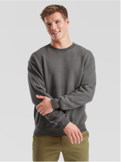 Kvalitná Unisex pánska Mikina Bez kapucne Tmavošedá 280g | Fruitshop