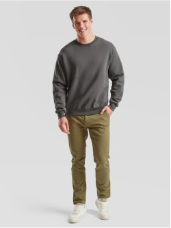 Kvalitná Unisex pánska Mikina Bez kapucne Tmavošedá 280g | Fruitshop