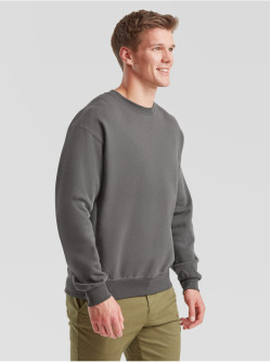 Kvalitná Unisex pánska Mikina Bez kapucne Tmavošedá 280g | Fruitshop