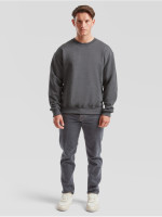 Kvalitná Unisex pánska Mikina Bez kapucne Tmavŷ melír 280g | Fruitshop