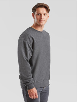 Kvalitná Unisex pánska Mikina Bez kapucne Tmavŷ melír 280g | Fruitshop