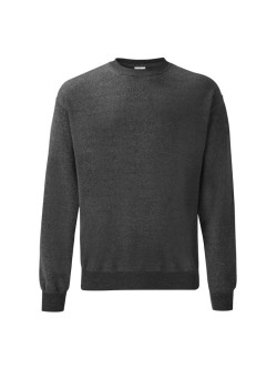 Kvalitná Unisex pánska Mikina Bez kapucne Tmavŷ melír 280g | Fruitshop