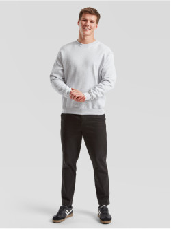 Kvalitná Unisex pánska Mikina Bez kapucne Bledý melír 280g | Fruitshop