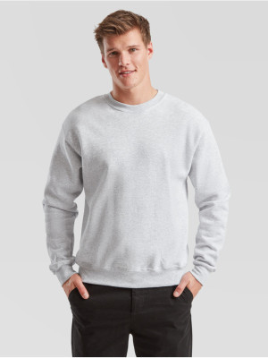 Kvalitná Unisex pánska Mikina Bez kapucne Bledý melír 280g | Fruitshop