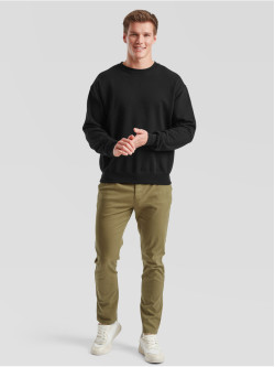 Kvalitná Unisex pánska Mikina Bez kapucne Čierna 280g | Fruitshop