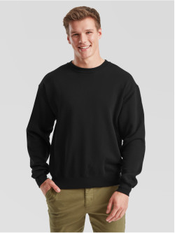 Kvalitná Unisex pánska Mikina Bez kapucne Čierna 280g | Fruitshop