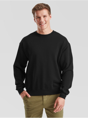 Kvalitná Unisex pánska Mikina Bez kapucne Čierna 280g | Fruitshop