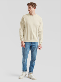 Kvalitná Unisex pánska Mikina Bez kapucne Natural prírodná 280g | Fruitshop