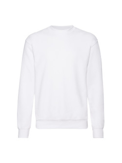 Kvalitná Unisex pánska Mikina Bez kapucne Biela Fruit of the Loom 280g | Fruitshop