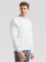 Kvalitná Unisex pánska Mikina Bez kapucne Biela Fruit of the Loom 280g | Fruitshop