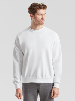 Kvalitná Unisex pánska Mikina Bez kapucne Biela Fruit of the Loom 280g | Fruitshop