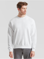 Kvalitná Unisex pánska Mikina Bez kapucne Biela Fruit of the Loom 280g | Fruitshop